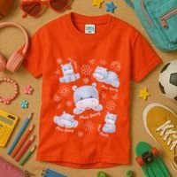 Moo Deng Hippo Pig Flower Cute Baby Pygmy Moodeng Souvenir Kids T-Shirt thumb 3