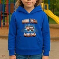 Moo Deng Heavy Hardcore Music Kids Hoodie thumb 3