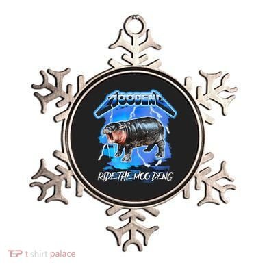 Moo Deng Hippo Ride The Moo Deng Music Rock Style Ornament