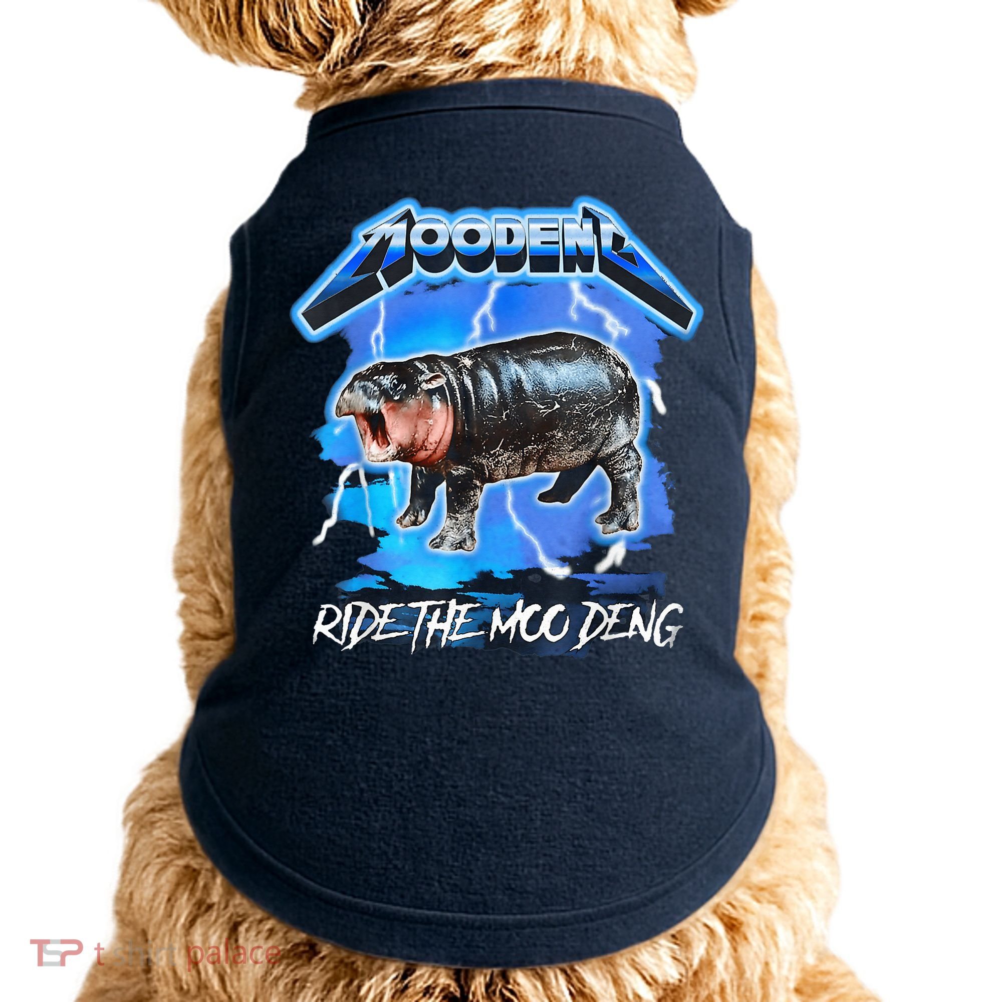 Moo Deng Hippo Ride The Moo Deng Music Rock Style Doggie Tank