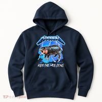 Moo Deng Hippo Ride The Moo Deng Music Rock Style Hoodie thumb 0