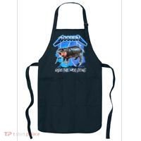Moo Deng Hippo Ride The Moo Deng Music Rock Style Apron thumb 0