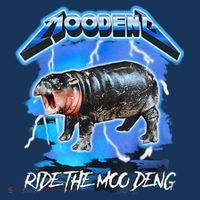 Moo Deng Hippo Ride The Moo Deng Music Rock Style Mousepad thumb 1