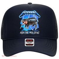 Moo Deng Hippo Ride The Moo Deng Music Rock Style Hat thumb 0