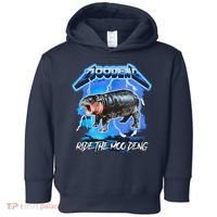 Moo Deng Hippo Ride The Moo Deng Music Rock Style Toddler Hoodie thumb 0