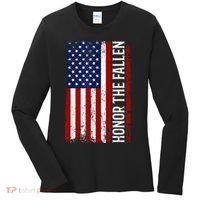 Memorial Day Honor And Remember The Fallen Women's Long Sleeve Shirt thumb 0
