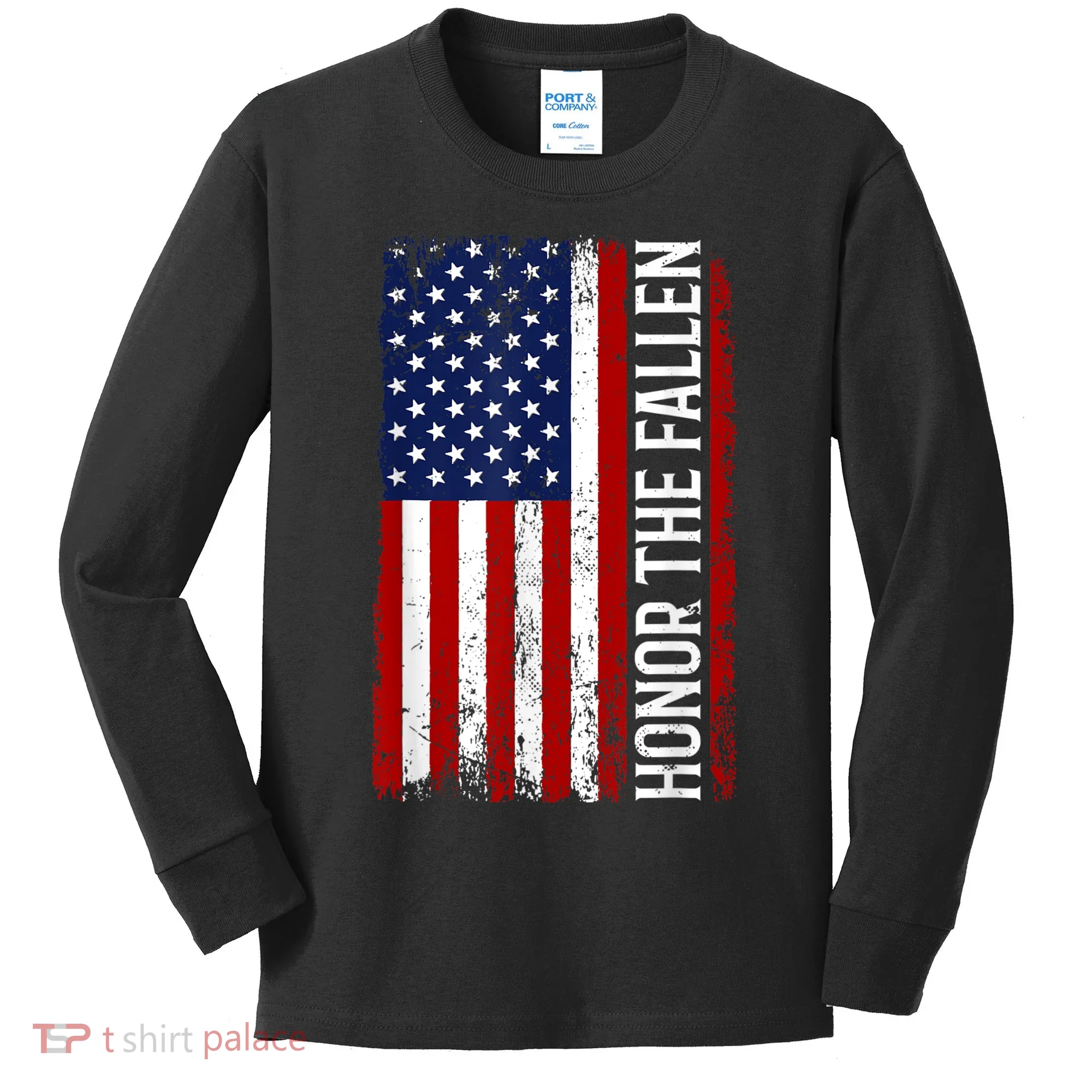 Memorial Day Honor And Remember The Fallen Kids Long Sleeve Shirt