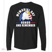Memorial Day Honor And Remember Bald Eagle Patriotic Gift Comfort Colors Heavyweight Long Sleeve T-Shirt thumb 0