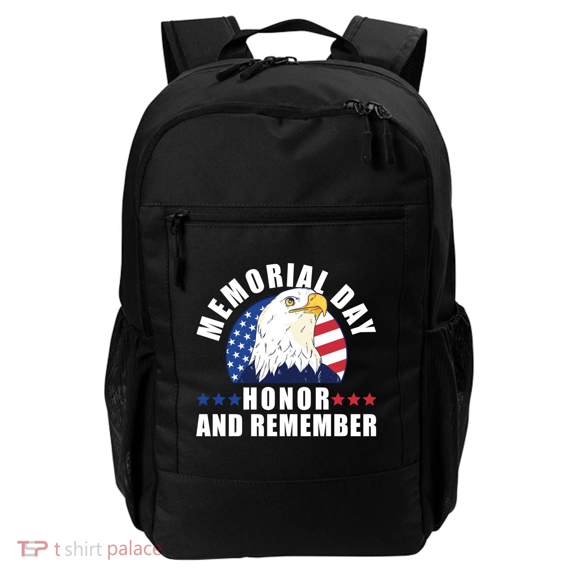 Memorial Day Honor And Remember Bald Eagle Patriotic Gift Backpack