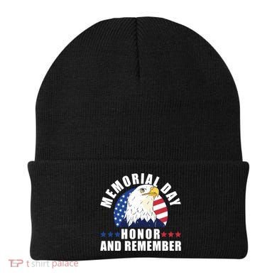 Memorial Day Honor And Remember Bald Eagle Patriotic Gift Beanie