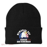 Memorial Day Honor And Remember Bald Eagle Patriotic Gift Beanie thumb 0
