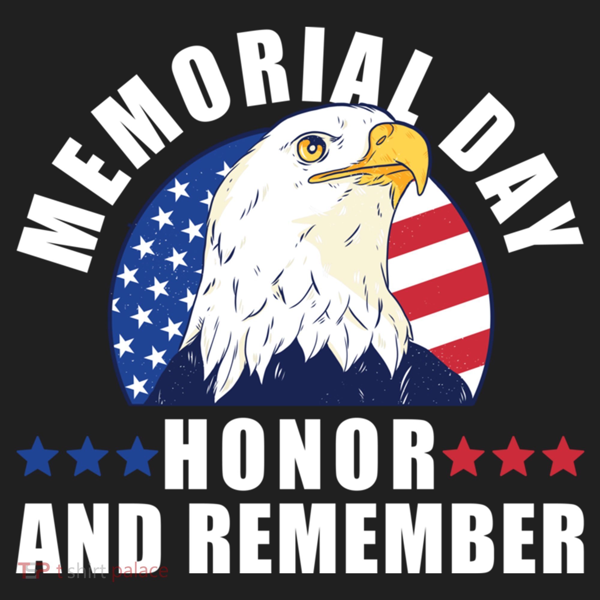 Memorial Day Honor And Remember Bald Eagle Patriotic Gift Golf Towel
