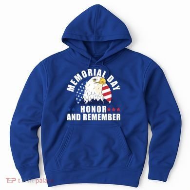 Memorial Day Honor And Remember Bald Eagle Patriotic Gift Hoodie