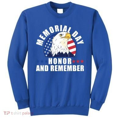 Memorial Day Honor And Remember Bald Eagle Patriotic Gift Sweatshirt