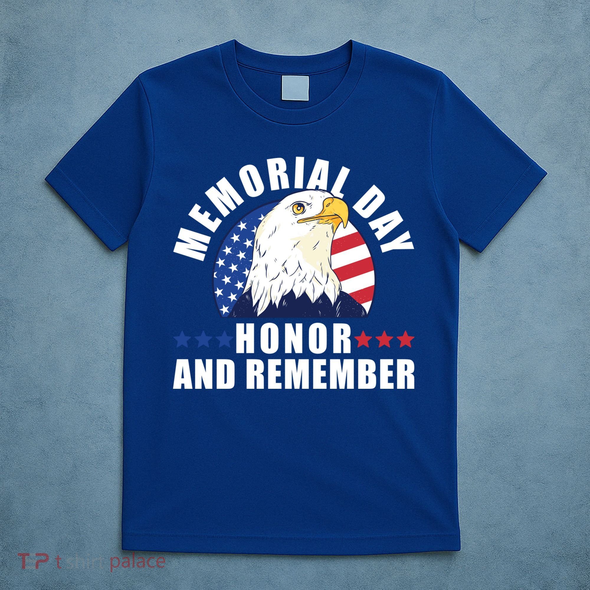 Memorial Day Honor And Remember Bald Eagle Patriotic Gift T-Shirt