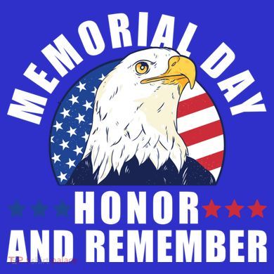 Memorial Day Honor And Remember Bald Eagle Patriotic Gift T-Shirt