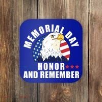 Memorial Day Honor And Remember Bald Eagle Patriotic Gift Coaster thumb 0