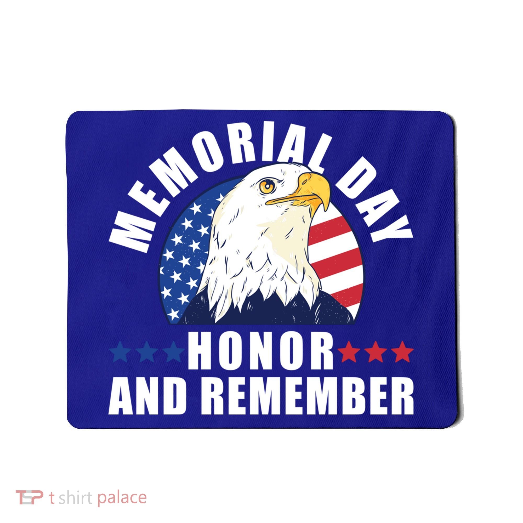 Memorial Day Honor And Remember Bald Eagle Patriotic Gift Mousepad