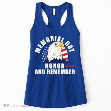 Memorial Day Honor And Remember Bald Eagle Patriotic Gift Women's Tank Top