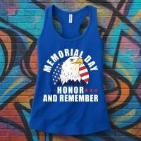 Memorial Day Honor And Remember Bald Eagle Patriotic Gift Women's Tank Top thumb 3
