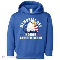 Memorial Day Honor And Remember Bald Eagle Patriotic Gift Toddler Hoodie thumb 0