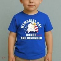 Memorial Day Honor And Remember Bald Eagle Patriotic Gift Toddler T-Shirt thumb 2