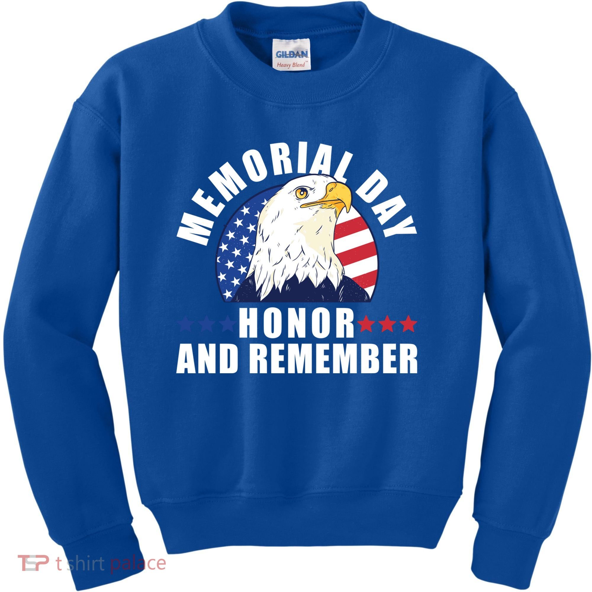 Memorial Day Honor And Remember Bald Eagle Patriotic Gift Kids Sweatshirt