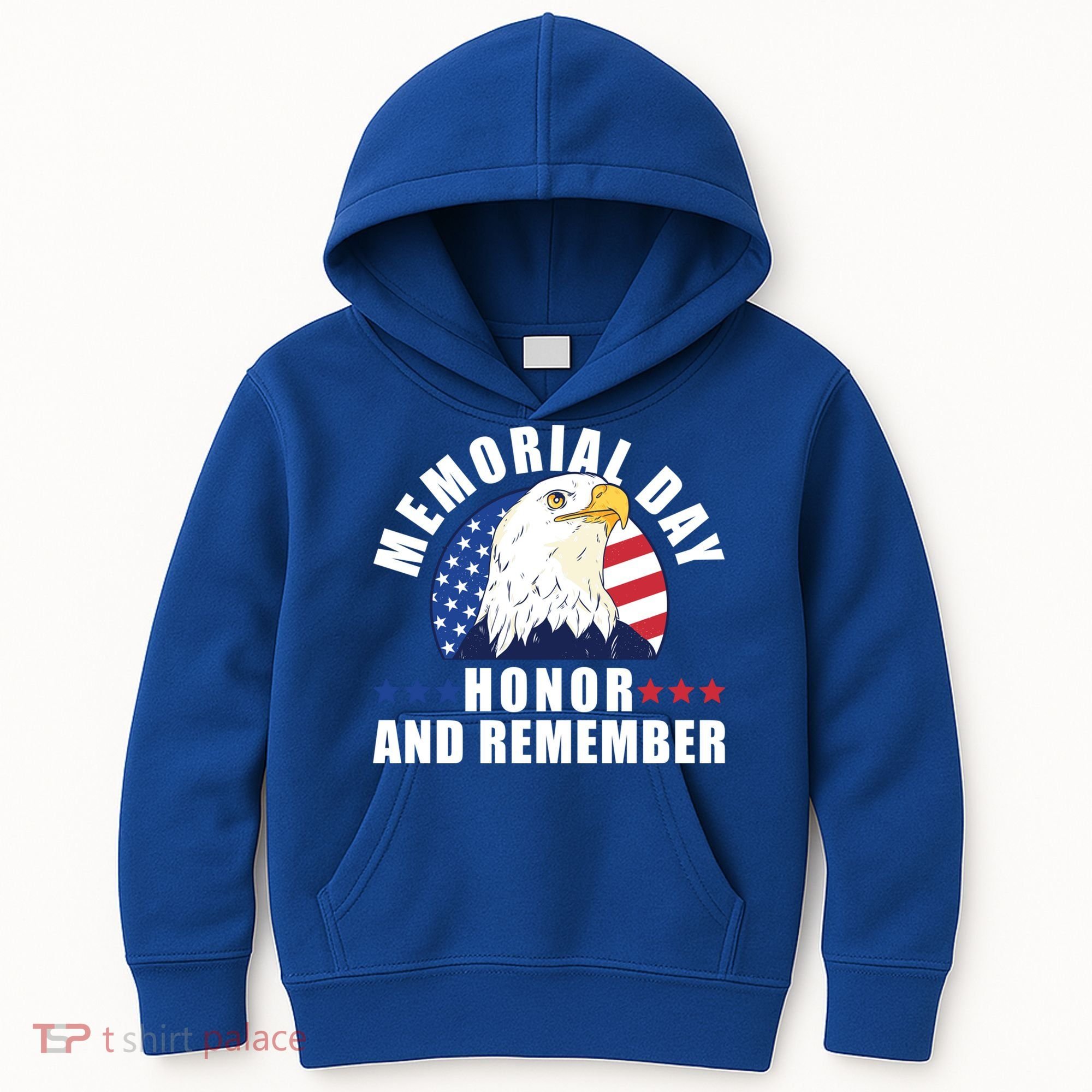 Memorial Day Honor And Remember Bald Eagle Patriotic Gift Kids Hoodie