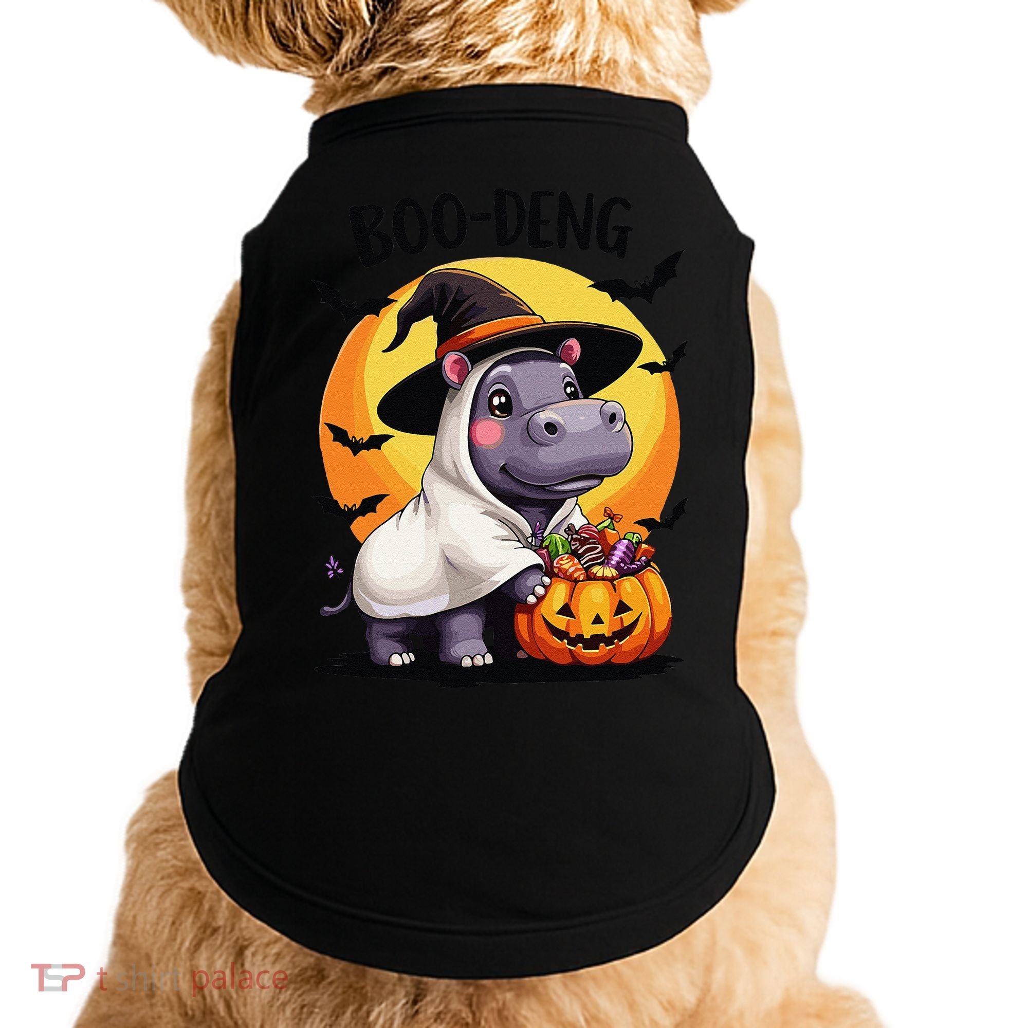 Moo Deng Halloween Boo Deng Costume Moodeng Hippo Doggie Tank