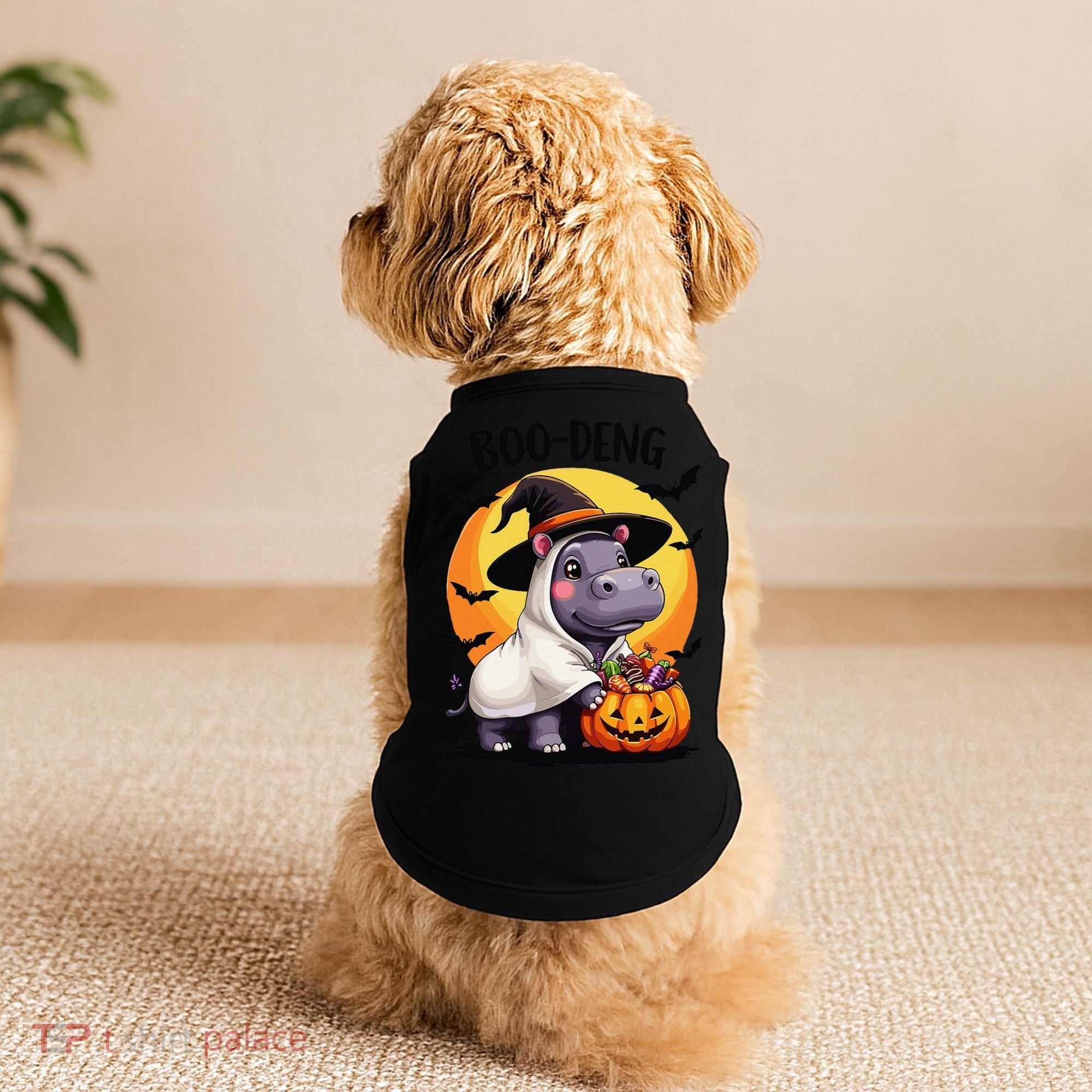 Moo Deng Halloween Boo Deng Costume Moodeng Hippo Doggie Tank