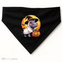 Moo Deng Halloween Boo Deng Costume Moodeng Hippo USA-Made Doggie Bandana thumb 0