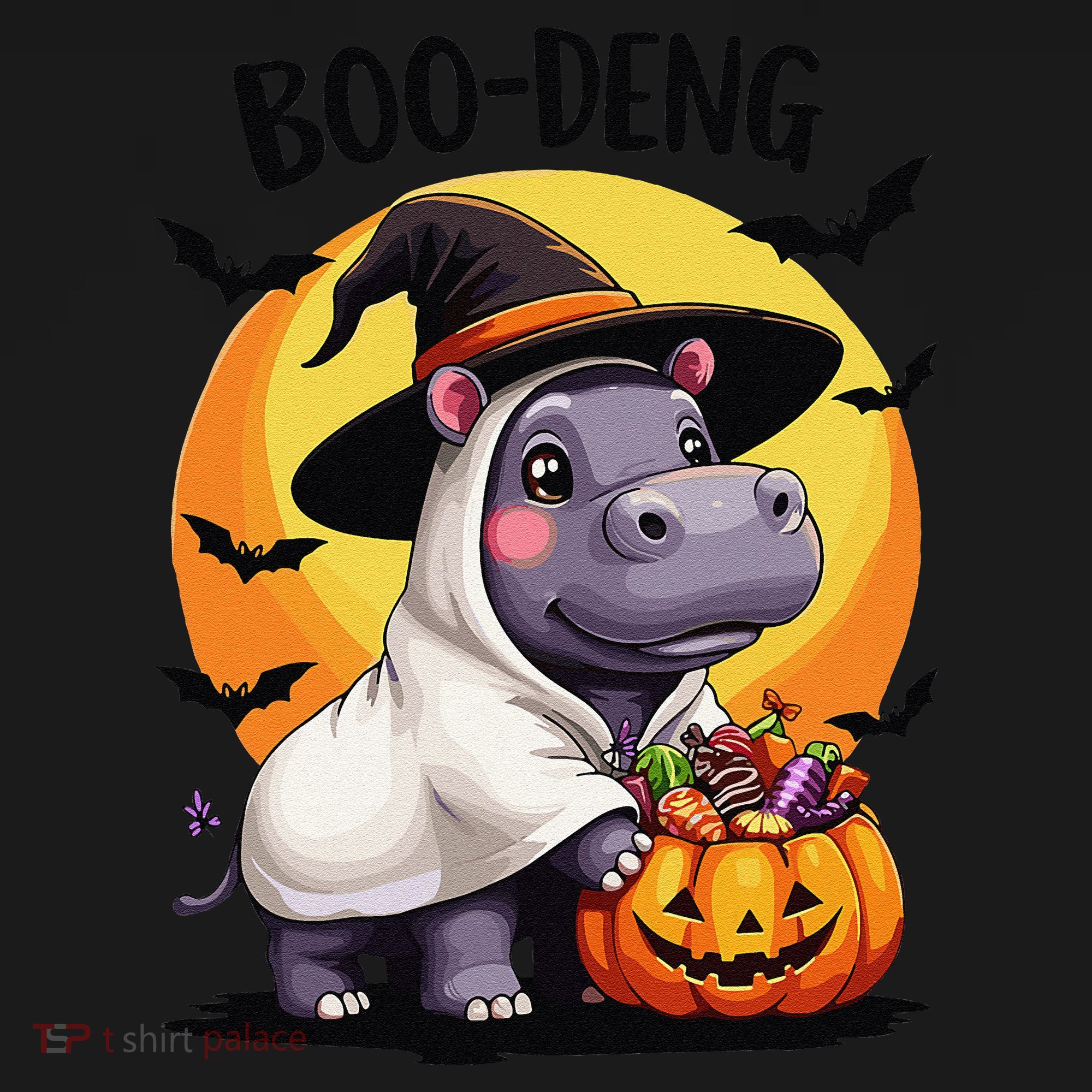 Moo Deng Halloween Boo Deng Costume Moodeng Hippo Apron