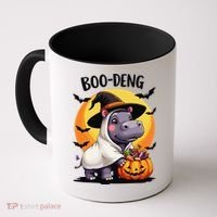 Moo Deng Halloween Boo Deng Costume Moodeng Hippo Coffee Mug thumb 0