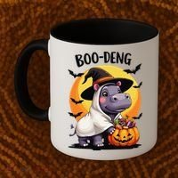 Moo Deng Halloween Boo Deng Costume Moodeng Hippo Coffee Mug thumb 2