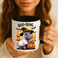 Moo Deng Halloween Boo Deng Costume Moodeng Hippo Coffee Mug thumb 3