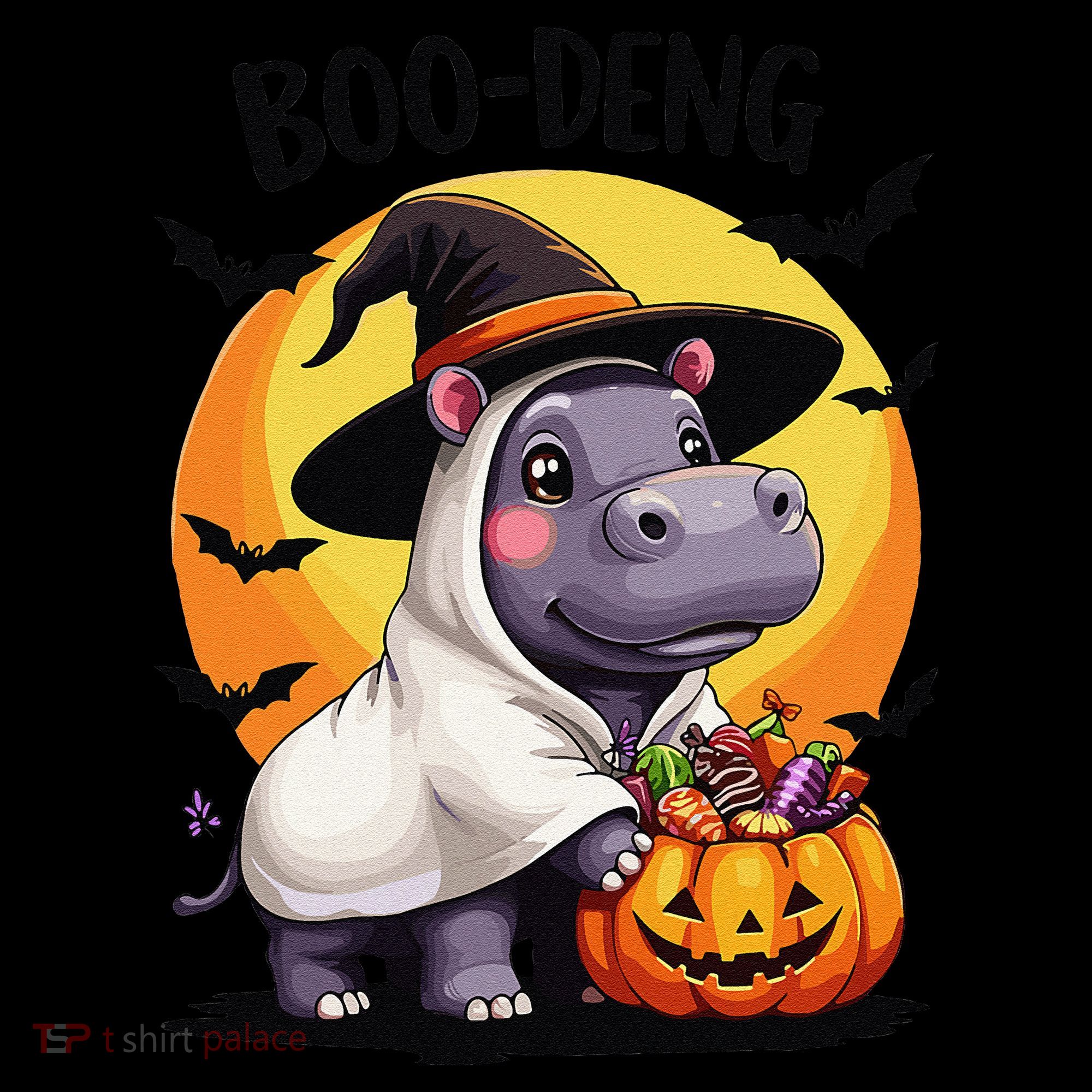Moo Deng Halloween Boo Deng Costume Moodeng Hippo Women's Hoodie