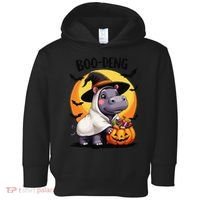Moo Deng Halloween Boo Deng Costume Moodeng Hippo Toddler Hoodie thumb 0