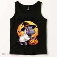 Moo Deng Halloween Boo Deng Costume Moodeng Hippo Tank Top thumb 2