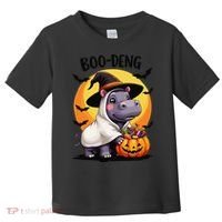 Moo Deng Halloween Boo Deng Costume Moodeng Hippo Toddler T-Shirt thumb 0