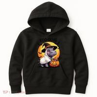Moo Deng Halloween Boo Deng Costume Moodeng Hippo Kids Hoodie thumb 0