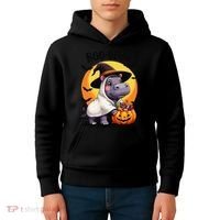 Moo Deng Halloween Boo Deng Costume Moodeng Hippo Kids Hoodie thumb 4