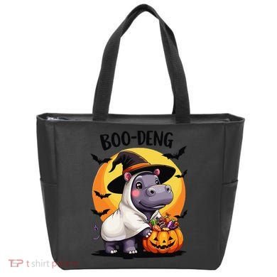 Moo Deng Halloween Boo Deng Costume Moodeng Hippo Tote Bag