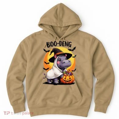 Moo Deng Halloween Boo Deng Costume Moodeng Hippo Hoodie