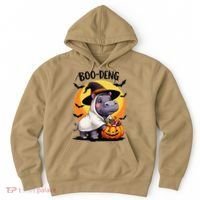 Moo Deng Halloween Boo Deng Costume Moodeng Hippo Hoodie thumb 0