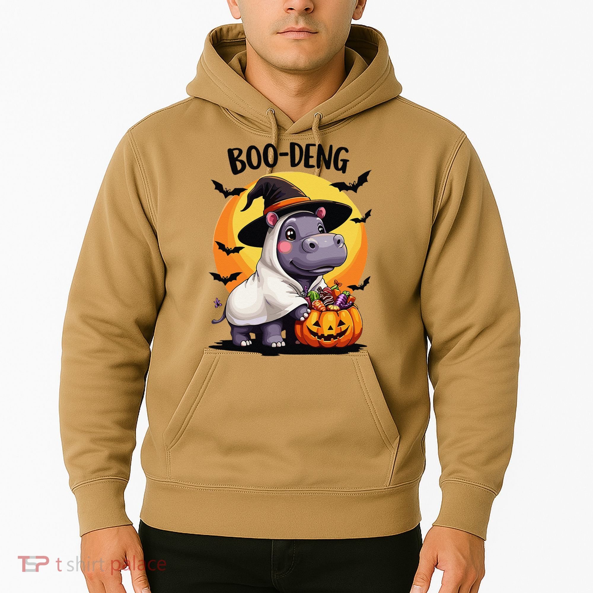 Moo Deng Halloween Boo Deng Costume Moodeng Hippo Hoodie