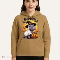 Moo Deng Halloween Boo Deng Costume Moodeng Hippo Hoodie thumb 5
