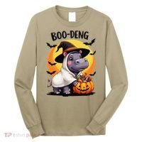 Moo Deng Halloween Boo Deng Costume Moodeng Hippo Long Sleeve Shirt thumb 0