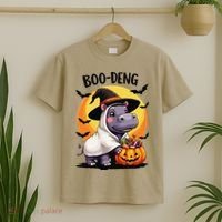 Moo Deng Halloween Boo Deng Costume Moodeng Hippo T-Shirt thumb 2
