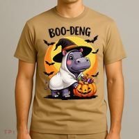 Moo Deng Halloween Boo Deng Costume Moodeng Hippo T-Shirt thumb 3