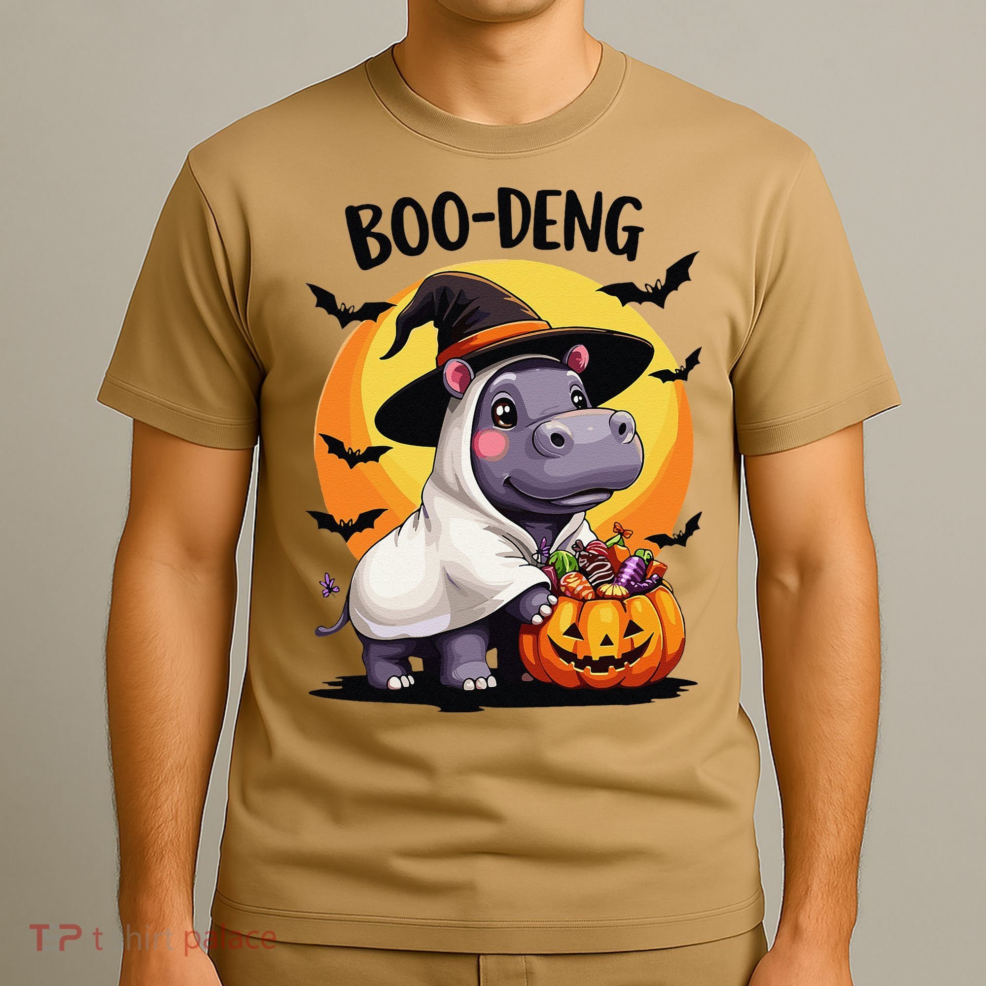 Moo Deng Halloween Boo Deng Costume Moodeng Hippo T-Shirt
